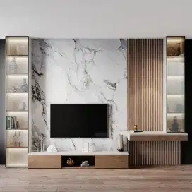 Interior rumah, wallpanel, wpc panel