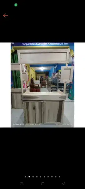 Gerobak lipat full kayu