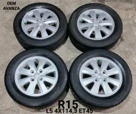 Velg oem avanza r15 4x114,3 + ban avanza livina xenia dll