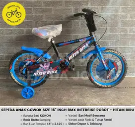 BARU Sepeda Anak Cowok Size 16” inch BMX Interbike Inter Bike Robot