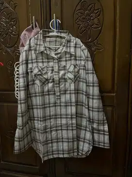 Tunik kotak2 abu pink