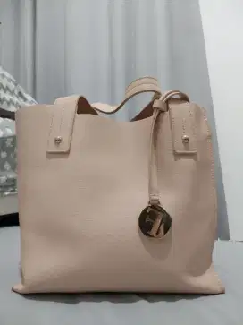 PRELOVED FURLA MUSA SMALL TOTE LEATHER BAG , POWDER PINK