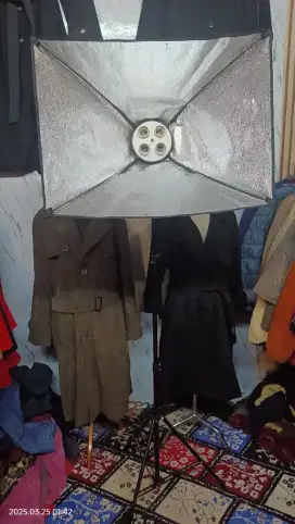 Softbox payung lampu 4 untuk pemotretan, live streaming 50x70cm