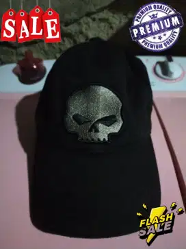 Topi Motif Tengkorak Harley Davidson