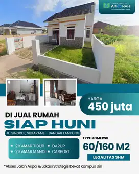 RUMAH MURAH DI SUKARAME DKT KAMPUS UIN
