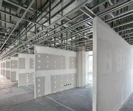 Sekat Plafon Partisi PVC GRC Gypsum Jasa Tukang Pasang Wall Moulding