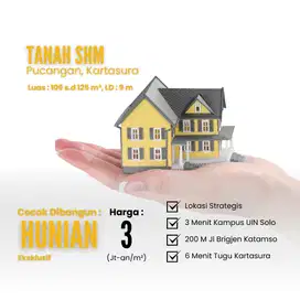 Pucangan Kartasura, Kavling Hunian Strategis Dekat Pusat Kota Solo