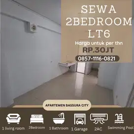 2BR sewa unfurnished lt 6 apartemen bassura city