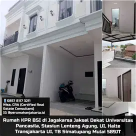 Rumah KPR BSI Di Jagakarsa Jaksel Dekat Stasiun Lenteng Agung UI UP TO
