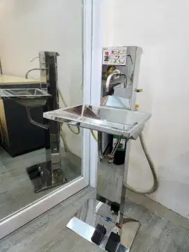 Washtafel Injak Portable Cuci Tangan Lab Sink Full Stainless Like New