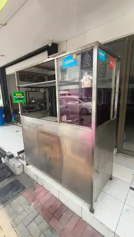 Gerobak stainless 2 lubang