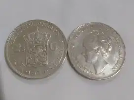 Koin Perak 2.5 Gulden Wilhelmina 1939, Uang Kuno