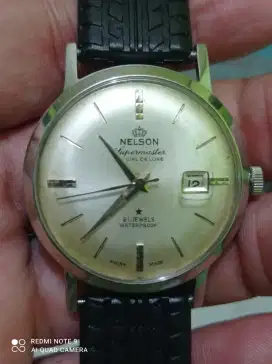 Jam kuno NELSON SUPERMASTER manalmatic Swiss Made original