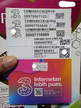 three tri 11 digit nomor cantik