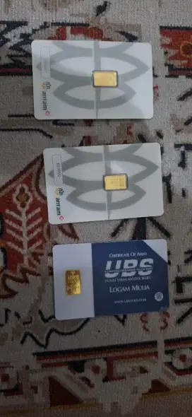 Antam 1 gram, UBS 2 gram
