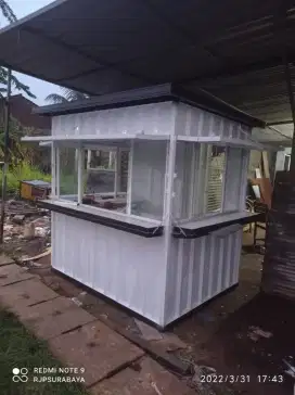 Rombong kontainer gerobak kontainer booth kontainer