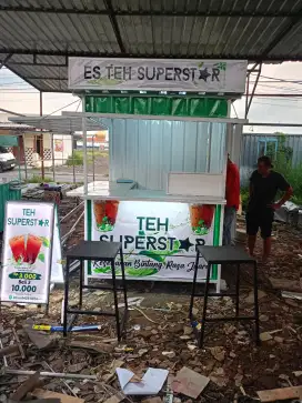Rombong kontainer gerobak kontainer booth kontainer