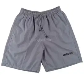 Celana Pendek Bahan Sogo Polyester Size L to XL Abuabu Muda