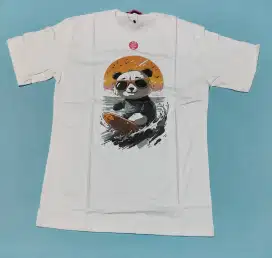 Kaos distro panda putih