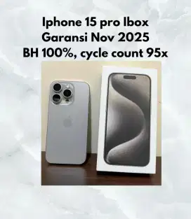 Iphone 15 pro IBOX Garansi On Nov 2025, BH 100%, 16 BNOB