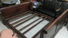 Dipan kayu full mahoni 200x180