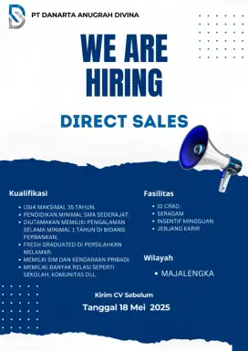 LOKER UNTUK POSISI DIRECT SALES
