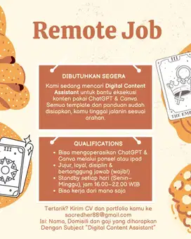 Digital Content Assistant – Remote Job