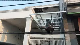 Canopy kanopi galvalum ekonomis berkualitas spandek upvc pintu expanda