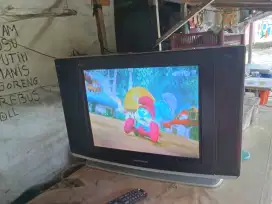 jual tv 21in slim polytron layar dtar plat minta 280 nego