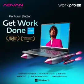 BARU SEGEL! ADVAN WORKPRO LITE INTEL CORE i3 GEN12 1220p LAYAR IPS FHD