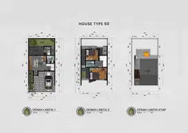 HEMAT 50 Juta Rumah 2 Lt 3 kamar tidur di cigugur girang ciwaruga SHM