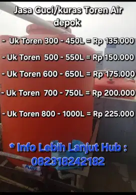 Jasa cuci/kuras toren air