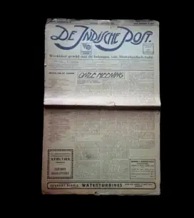 Koran tua antik lawas vintage sepeda jam tank jadul