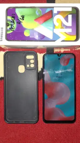 Jual Samsung M21 Lengkap 4/64+64 (NEGO) Warna Hitam Mulus Terawat