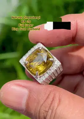 Chrysoberyl Ring Gold Diamond Emas Berlian