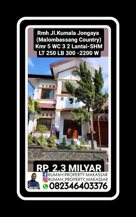 Rmh Jl.Kumala Jongaya  (Malombassang Country) Kmr 5 WC 3 SHM