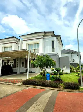 Rumah 2lt swimming pool posisi hook semi furnished SHM  BSD CL 017