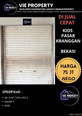 DIJUAL KIOS MURAH, NEGO SAMPE DEAL DI PASAR KRANGGAN