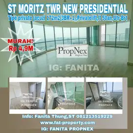 JUNIOR PENTHOUSE! TIPE UNIK PRIVATE JACUZI! Apartment ST MORITZ Tower