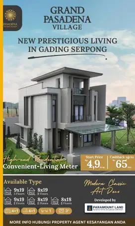 Dijual Rumah Cantik Di Gading Serpong-Grand Pasadena-Paramount Land
