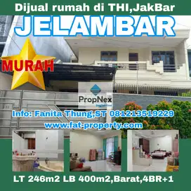 Dijual rumah di THI,Jelambar,JakBar LT246m2 LB300m2,Barat,SHM