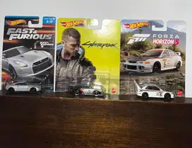 Hotwheels nissan gtr,porshe 911 turbo,mitsubishi lancer evololution VI