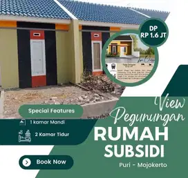 Dijual Rumah Subsidi PURi Angsuran Flat 1Jtan Dekat Bypass Mojokerto
