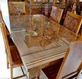 Jual Butuh Meja Makan jati kursi 6