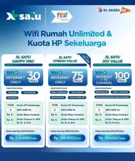 Promo Wifi XL SATU /FIRST MEDIA