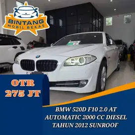 BMW 520D F10 2.0 AT AUTOMATIC 2000 CC DIESEL SOLAR TAHUN 2012 SUNROOF