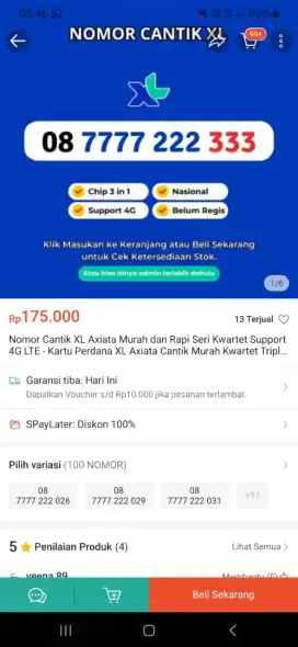 Nomor cantik XL