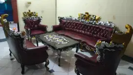 Kursi jati jumbo 5 3 11 plus meja