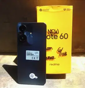 Realme Note 60 Hitam 6+6/128 Mulus Like New Garansi