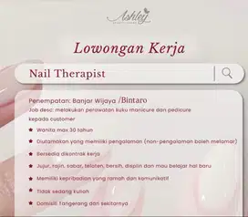 Lowongan kerja Terapis Nail